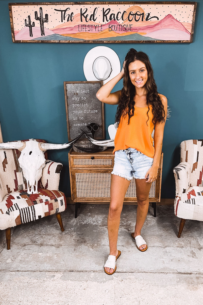 Tangerine Camisole Woven Tank