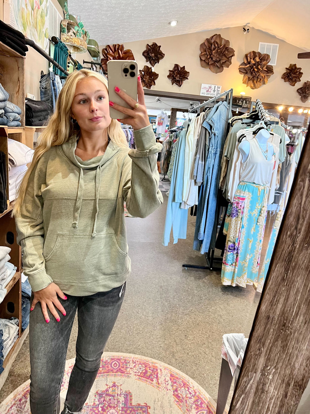French Terry Long Tunic Burnout