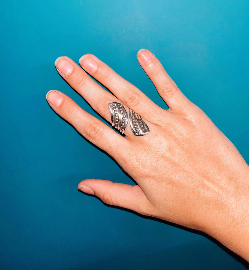 Ball Twist SS Stacker Ring