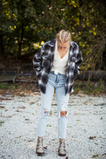 Charcoal Mocha Flannel with Pockets