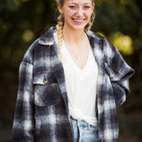 Charcoal Mocha Flannel with Pockets