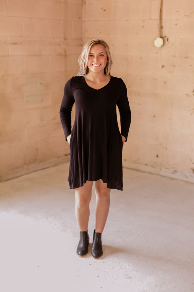 Black L/S Tunic w/ Pockets