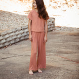 Salmon Ribbed Lounge Pants