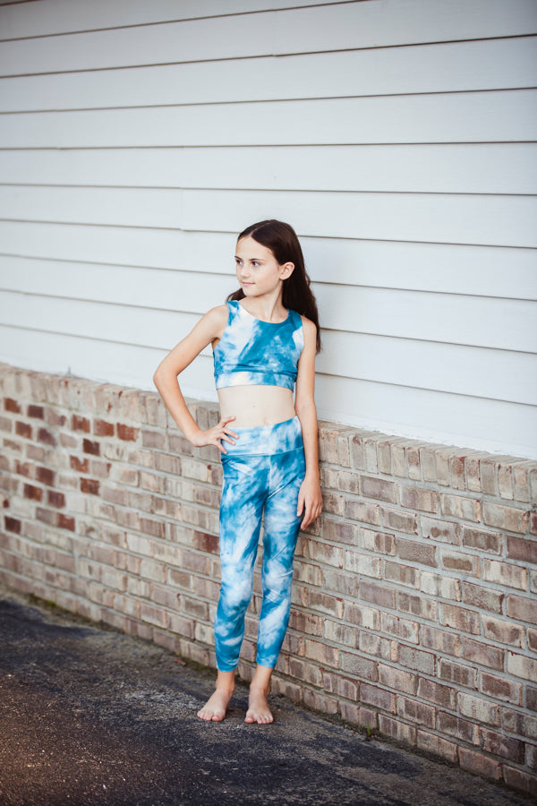 Blue Tie Dye Leggings
