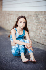 Blue Tie Dye Leggings