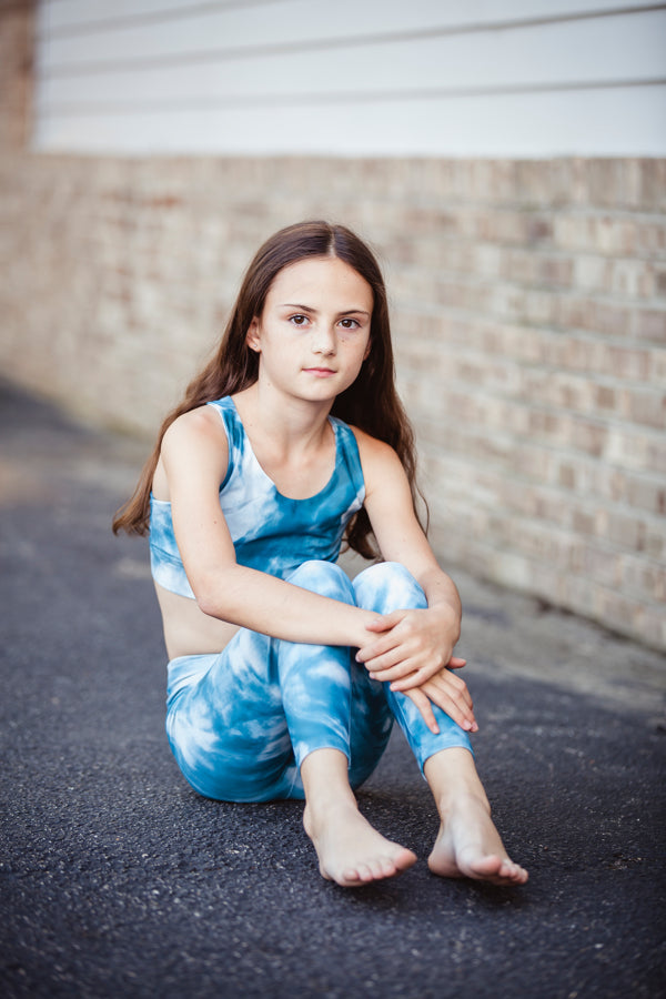 Blue Tie Dye Leggings