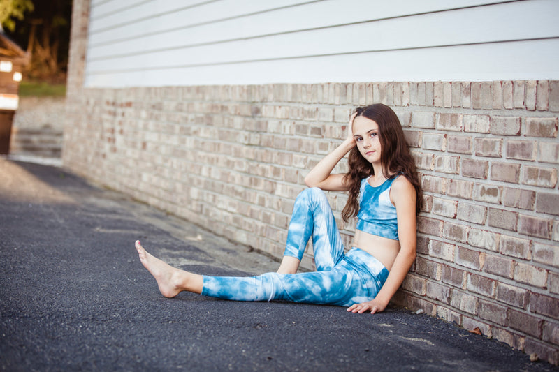 Blue Tie Dye Leggings