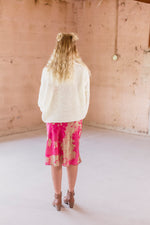 Longer Pink & Tan Skirt