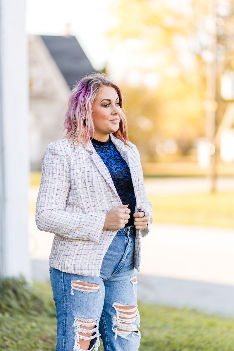 Seashell Combo Tweed Blazer