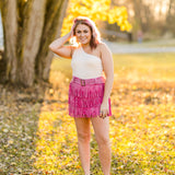 Nude One Shoulder Knotted Back Bodysuit with Bra Cups