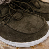 Fira Khaki Cozy Lace Up