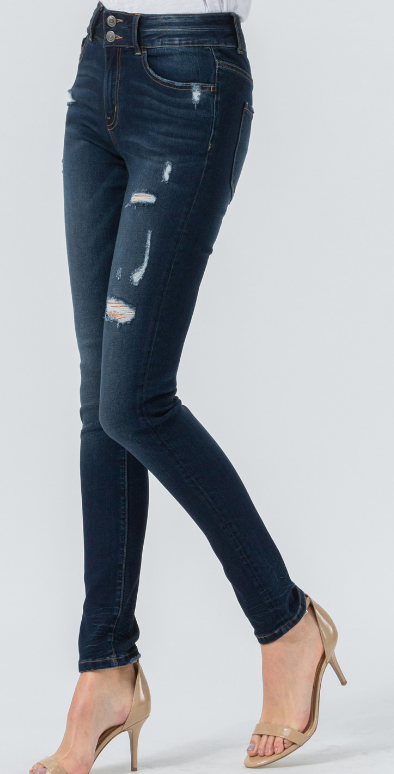 High Rise Double Waistband Skinny