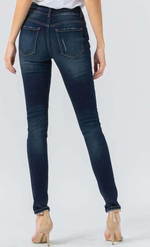 High Rise Double Waistband Skinny