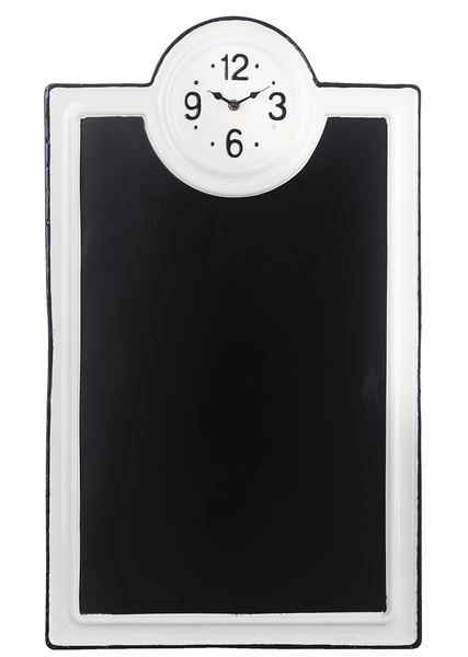 B&W Chalkboard w/ Clock