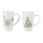 White Mug w/ Green
