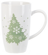 White Mug w/ Green