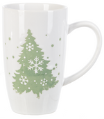 White Mug w/ Green