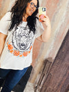 Embroidered Tiger S/S Top