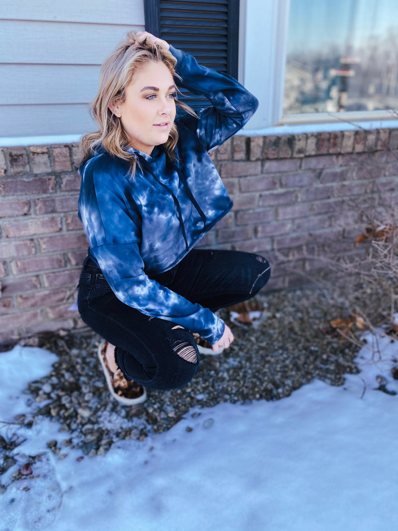 Hooded Tie Dye Top