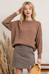 Solid Knit Pullover Sweater