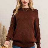 Solid Knit Pullover Sweater