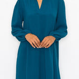 Elegant Teal Gabby Knee Length Dress
