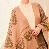 Reversible Tassel Aztec Cape