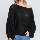 Black Soft Yard Pullover Sweater