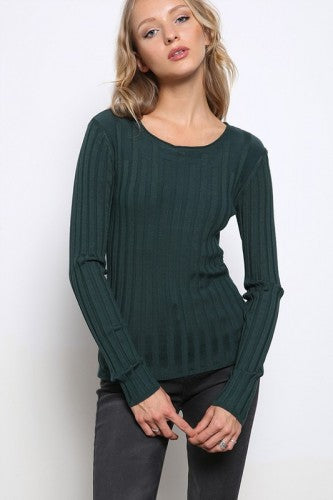 Fitted Wide Rib Sweater