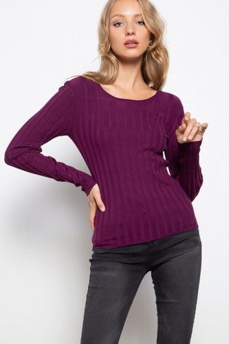 Fitted Wide Rib Sweater