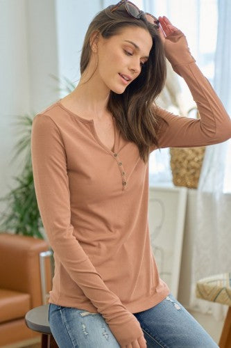 Henley Knit Top