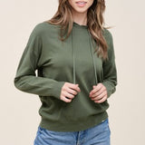 Olive Drawstring Super Soft Pullover Hoodie