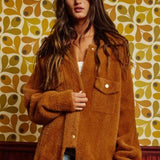 Camel Super Soft Furry Oversized Jacket