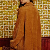 Camel Super Soft Furry Oversized Jacket