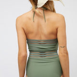 Oliveaceous One Piece Swim
