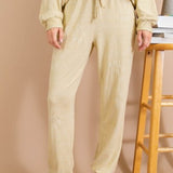 Mustard Brushed Star Embroidery Jogger