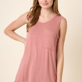 Bamboo Sleeveless Pocket Tank
