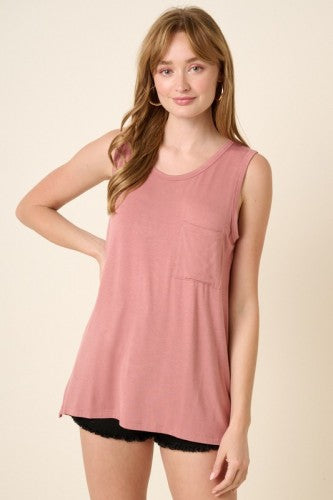 Bamboo Sleeveless Pocket Tank