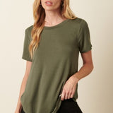 Bamboo Round Neck Short Sleeve Basic