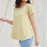 Bamboo Round Neck Short Sleeve Basic