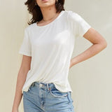Bamboo Round Neck Short Sleeve Basic