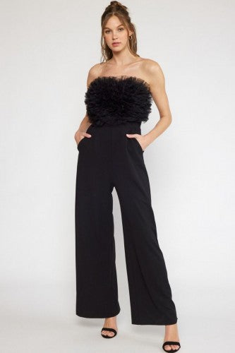 Hot Pink Tulle Jumpsuit