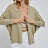 3/4 Dolman Slub Cardigan
