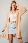 Apricot Thin Thread Zigzag Cardigan