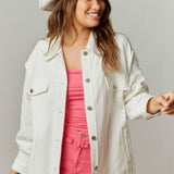 White Jacket with Sequin Star + Fringe