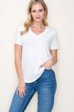 V Neck Short Sleeve Basic Everyday
