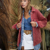 Brick Mineral Wash Quilted Jacket