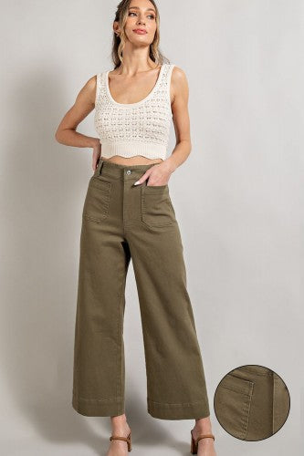 Olive Wide Leg Pant
