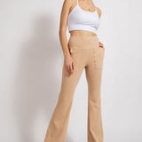 Brushed Rub Full Length Bell Bottom Pant