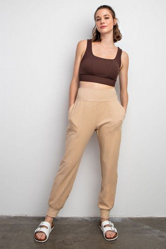 Brushed Rub Full Length Jogger
